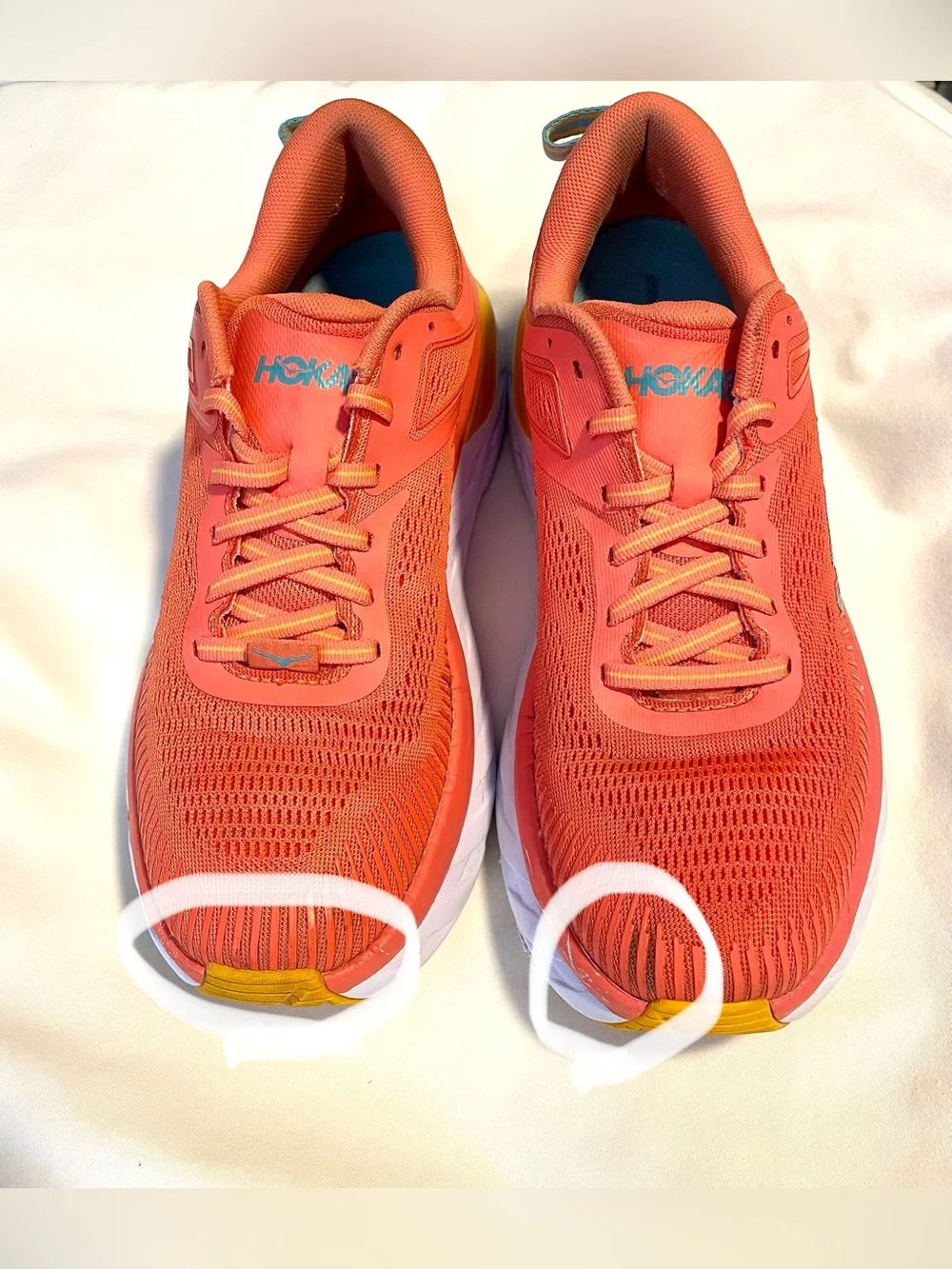 *EUC* HOKA One One Bondi 7 Running Shoes - Wmn's Sz 8.5 - Orange - Comfort - Picture 9 of 12